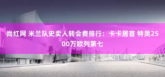 尚红网 米兰队史卖人转会费排行：卡卡居首 特奥2500万欧列第七